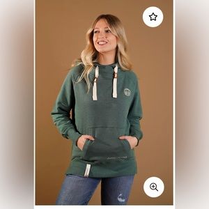 Aiosaku (Wanakome sister company) Greer Olive Marl Hoodie, size small